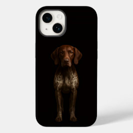 Schwarzes 4 Luxe iPhone 14 Mate, Deutscher Pointer Case-Mate iPhone 14 Hülle