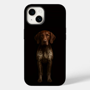 Schwarzes 4 Luxe iPhone 14 Mate, Deutscher Pointer Case-Mate iPhone 14 Hülle