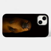 Schwarzes 4 Luxe iPhone 14 Mate, Eleganter Schnabe Case-Mate iPhone Hülle (Rückseite (Horizontal))