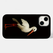 Schwarzes 4 Luxe iPhone 14 Mate, Eleganter Storch Case-Mate iPhone Hülle (Rückseite (Horizontal))