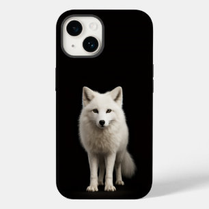 Schwarzes 4 Luxe iPhone 14 Mate, Elfenbein-Polarfu Case-Mate iPhone 14 Hülle