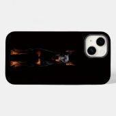 Schwarzes 4 Luxe iPhone 14 Mate, Guardian Doberman Case-Mate iPhone Hülle (Rückseite (Horizontal))