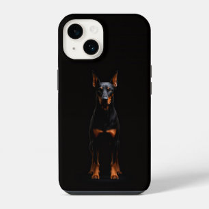 Schwarzes 4 Luxe iPhone 14 Mate, Guardian Doberman Hülle