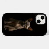 Schwarzes 4 Luxe iPhone 14 Mate, Sphynx-Katze Case-Mate iPhone Hülle (Rückseite (Horizontal))