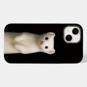 Schwarzes 4 Luxe iPhone 14 Mate, stilvolles Hermel Case-Mate iPhone Hülle (Rückseite (Horizontal))