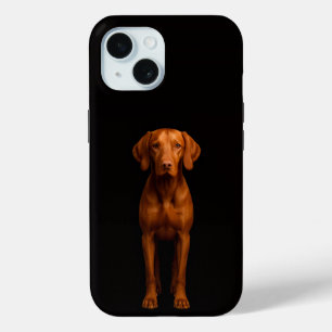 Schwarzes 4 Luxe iPhone 15 Case, Agile Vizsla Hund Case-Mate iPhone Hülle