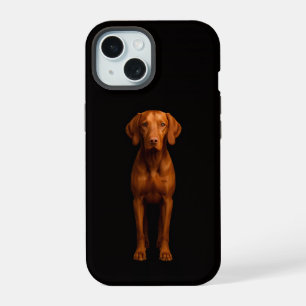 Schwarzes 4 Luxe iPhone 15 Case, Agile Vizsla Hund Hülle