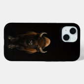 Schwarzes 4 Luxe iPhone 15 Case, Amerikanischer Bi Case-Mate iPhone Hülle (Rückseite (Horizontal))