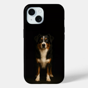 Schwarzes 4 Luxe iPhone 15 Case, Aussie Shepherd Case-Mate iPhone Hülle
