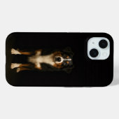 Schwarzes 4 Luxe iPhone 15 Case, Aussie Shepherd Case-Mate iPhone Hülle (Rückseite (Horizontal))