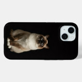 Schwarzes 4 Luxe iPhone 15 Case, Birma-Katze Case-Mate iPhone Hülle (Rückseite (Horizontal))