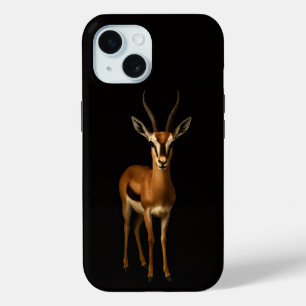 Schwarzes 4 Luxe iPhone 15 Case, Elegante Gazella Case-Mate iPhone Hülle