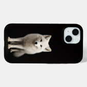 Schwarzes 4 Luxe iPhone 15 Case, Elfenbein-Polarfu Case-Mate iPhone Hülle (Rückseite (Horizontal))