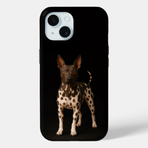 Schwarzes 4 Luxe iPhone 15 Case, haarloser Terrier Case-Mate iPhone Hülle