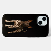 Schwarzes 4 Luxe iPhone 15 Case, haarloser Terrier Case-Mate iPhone Hülle (Rückseite (Horizontal))
