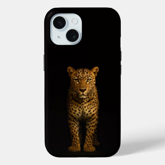 Schwarzes 4 Luxe iPhone 15 Case, Majestätischer Le Case-Mate iPhone Hülle (Rückseite)