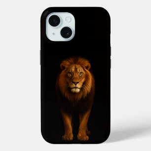 Schwarzes 4 Luxe iPhone 15 Case, Majestätischer Lö Case-Mate iPhone Hülle