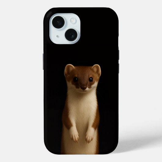 Schwarzes 4 Luxe iPhone 15 Case-Mate, Elegantes Wi Case-Mate iPhone Hülle (Rückseite)