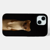 Schwarzes 4 Luxe iPhone 15 Case-Mate, Elegantes Wi Case-Mate iPhone Hülle (Rückseite (Horizontal))