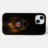 Schwarzes 4 Luxe iPhone 15 Case-Mate, Mandrillaffe Case-Mate iPhone Hülle (Rückseite (Horizontal))