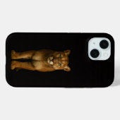 Schwarzes 4 Luxe iPhone 15 Case, Silent Prime Puma Case-Mate iPhone Hülle (Rückseite (Horizontal))
