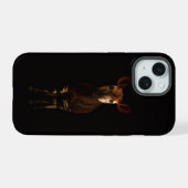 Schwarzes 4 Luxe iPhone 15 Case, Wald Okapi Hülle (Rückseite (Horizontal))