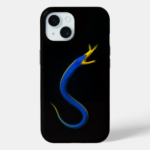 Schwarzes 4 Luxe iPhone 15 Mate, Blauer Band-Aal Case-Mate iPhone Hülle