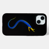 Schwarzes 4 Luxe iPhone 15 Mate, Blauer Band-Aal Case-Mate iPhone Hülle (Rückseite (Horizontal))