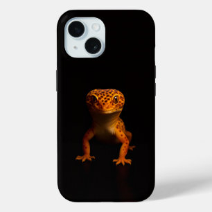 Schwarzes 4 Luxe iPhone 15 Mate, Leopardgecko Case-Mate iPhone Hülle