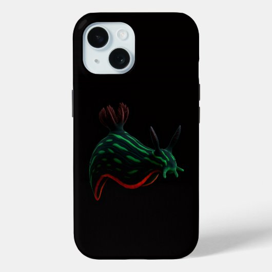 Schwarzes 4 Luxe iPhone 15 Mate, Neon-Meeresnackts Case-Mate iPhone Hülle (Rückseite)