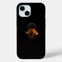 Schwarzes 4 Luxe iPhone 15 Mate, Roter Löwenfisch