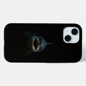 Schwarzes 4 Luxe iPhone 15 Mate, Weißer Hai Case-Mate iPhone Hülle (Rückseite (Horizontal))