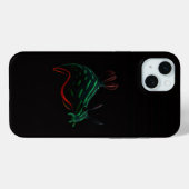 Schwarzes 4 Luxe iPhone 15 Plus, Neon-Meeresnackts Case-Mate iPhone Hülle (Rückseite (Horizontal))