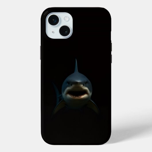Schwarzes 4 Luxe iPhone 15 Plus, Weißer Hai Case-Mate iPhone Hülle (Rückseite)