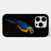 Schwarzes 4 Luxe iPhone 15 Pro Mate Blaugelbe Ara Case-Mate iPhone Hülle (Rückseite (Horizontal))