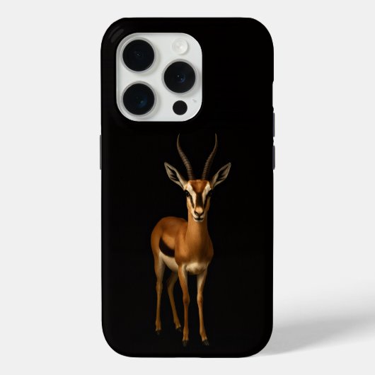 Schwarzes 4 Luxe iPhone 15 Pro Mate Elegant Gazell Case-Mate iPhone Hülle (Rückseite)