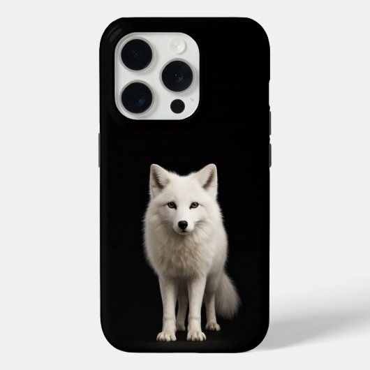 Schwarzes 4 Luxe iPhone 15 Pro Mate Elfenbein Eisf Case-Mate iPhone Hülle (Rückseite)