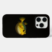 Schwarzes 4 Luxe iPhone 15 Pro Mate, Gelber Kugelf Case-Mate iPhone Hülle (Rückseite (Horizontal))