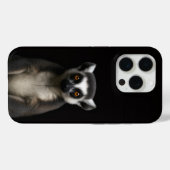 Schwarzes 4 Luxe iPhone 15 Pro Mate Gentle Lemur Case-Mate iPhone Hülle (Rückseite (Horizontal))