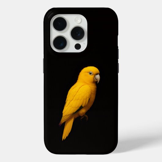 Schwarzes 4 Luxe iPhone 15 Pro Mate Goldsittich Case-Mate iPhone Hülle (Rückseite)