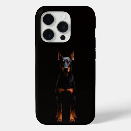 Schwarzes 4 Luxe iPhone 15 Pro Mate, Guardian Dobe Case-Mate iPhone Hülle (Rückseite)