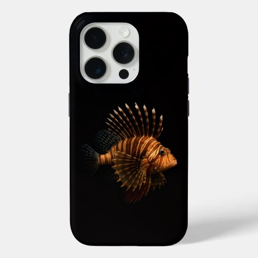 Schwarzes 4 Luxe iPhone 15 Pro Mate, Roter Löwenfi Case-Mate iPhone Hülle (Rückseite)
