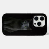 Schwarzes 4 Luxe iPhone 15 Pro Mate Russisch Blau  Case-Mate iPhone Hülle (Rückseite (Horizontal))