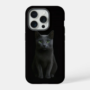 Schwarzes 4 Luxe iPhone 15 Pro Mate Russisch Blau Hülle