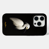 Schwarzes 4 Luxe iPhone 15 Pro Mate Seidenreiher Case-Mate iPhone Hülle (Rückseite (Horizontal))