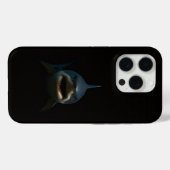 Schwarzes 4 Luxe iPhone 15 Pro Mate, Weißer Hai Case-Mate iPhone Hülle (Rückseite (Horizontal))