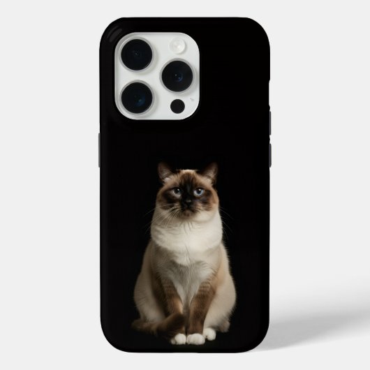 Schwarzes 4 Luxe iPhone 15 Pro Matt, Birmanische K Case-Mate iPhone Hülle (Rückseite)