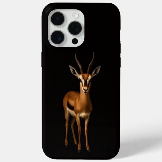 Schwarzes 4 Luxe iPhone 15 Pro Max, Elegante Gazel Case-Mate iPhone Hülle (Rückseite)