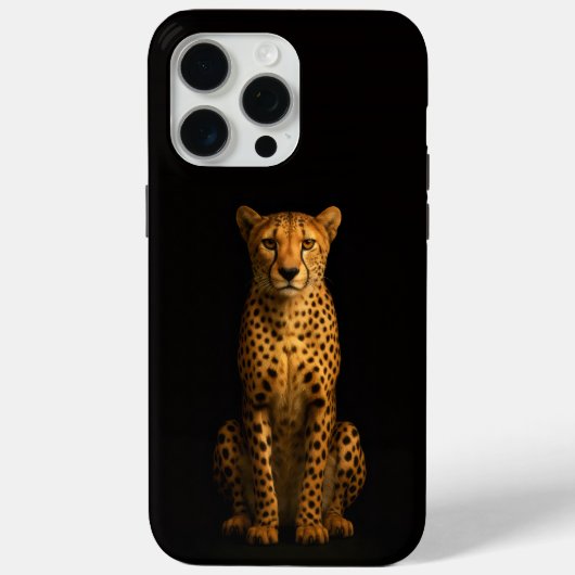 Schwarzes 4 Luxe iPhone 15 Pro Max, eleganter Gepa Case-Mate iPhone Hülle (Rückseite)