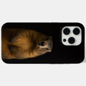Schwarzes 4 Luxe iPhone 15 Pro Max, Fluffy Marmot Case-Mate iPhone Hülle (Rückseite (Horizontal))
